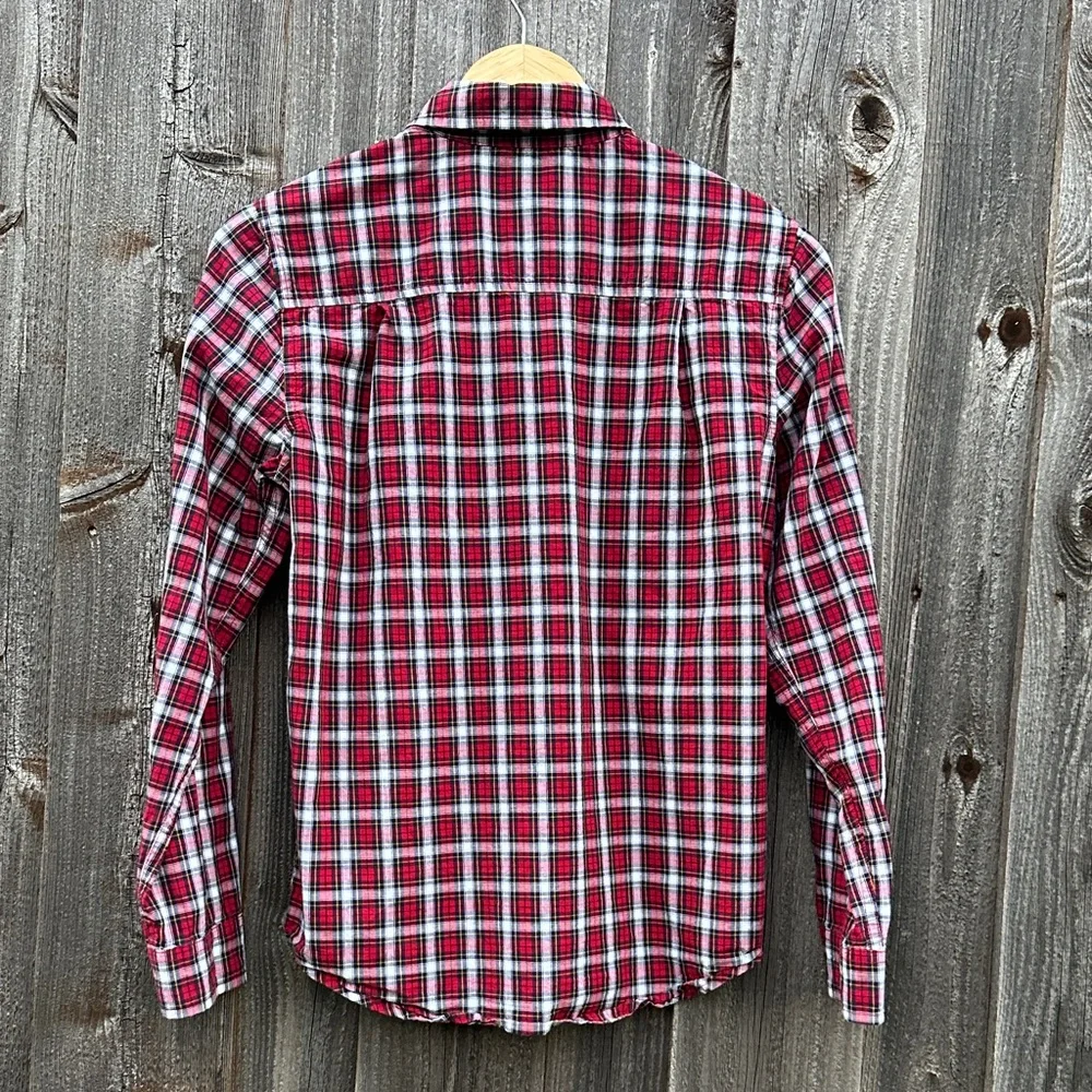 Place Plaid Red and White Button-Down Shirt - Picture 5 of 6